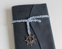 Stammbuch "Maritime",  aus dunkelblauem Büffelleder